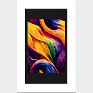 Colorful liquid abstract pattern #44 Posters and Art